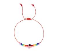 BUBEFSKD Corde Nouée Mauvais Œil Hanadchain Bracelets De Perles Arc-en-Ciel Taille Réglable Bracelets Colorées pour Femmes Adolescents Colorées Bijoux
