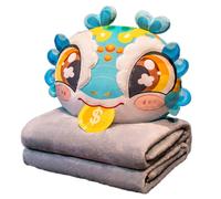 BUBEFSKD Couverture de voyage multi-usages avec coussin en peluche, facile à nettoyer et à maintenir la portabilité
