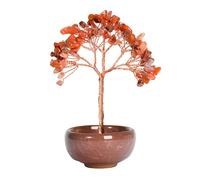 BUBEFSKD Cristal miniature décoratif Bonais Ornement d'arbre avec des pierres précieuses pour attirer la richesse Bonne chance Cadeau spirituel Décors Arbre en cristal
