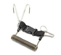 BUBEFSKD Crochet De Récif Plongée sous-Marine avec Lanière À Bobine en Spirale Corde Anti-Perte Ressort en Acier Inoxydable Accessoires Plongée Corde Ressort Double Anti-Perte