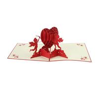 BUBEFSKD Cupidon Cœur Amour 3-D Pour Cartes De Vœux À Découper Anniversaire De Mariage Coupleurs D'anniversaire Fête Des Mères Épouse Elle