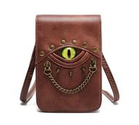 BUBEFSKD De Taille Clouté À Rivets En Forme D'oeil Du Diable Vintage Cuir PU Bandoulière Médiévale Avec Chaîne Métal Latérale Pochette De Ceinture Pour Les Festivals Medieval Leather Belt