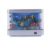 BUBEFSKD Décoration d'aquarium artificielle LED Scènes de mer Lampe de table parfaite pour la maison et le bureau Veilleuse portable USB Ornement poisson