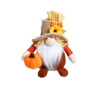 BUBEFSKD Décoration d'automne Décorations De Thanksgiving Gnomes en Peluche Elfes Poupée Naine avec Citrouilles Érables ' Décoration en Peluche De Gnomes