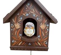 BUBEFSKD Décoration murale dynamique faite à la main en bois avec une cinétique douce qui déplace un oiseau qui crée des ombres apaisantes, art du jardin