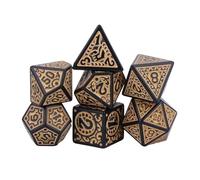 BUBEFSKD Dés De Différentes Formes Différents Nombres Visages Éducatifs Numériques pour Ordinateurs Bureau Divertissement en Acrylique Plusieurs Visages 7 Pièces