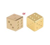 BUBEFSKD Dés en Métal Plaqué À 6 Faces 16mm 0 63 Pouces Cubes Points Numériques Coin Carré Jouets Éducatifs pour Jeux De Société Faire Soi-même