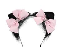 BUBEFSKD Dessin animé chaton en forme d'oreille Cerceau Mignon Live Broadcast Porte-cheveux Fête de Noël Costume Chapeaux pour enfants adultes Cadeaux et femmes adultes enfants hommes