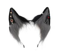 BUBEFSKD Dessin animé renards loup en forme d'oreille Hoop avec boucle d'oreille en alliage support de cheveux cosplay fête couvre-chef pour adolescents adultes Halloween bandeaux femmes adultes