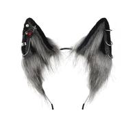 BUBEFSKD Dessin animé renards loup en forme d'oreille Hoop avec boucle d'oreille en alliage support de cheveux cosplay fête couvre-chef pour adolescents adultes Halloween bandeaux femmes adultes