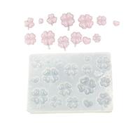 BUBEFSKD Effet réfléchissant 4 feuilles d'herbe Pendentif Ornement Moule en silicone pour résine époxy Artisanat Fabrication de bijoux Accessoires Moule en silicone lavable au lave-vaisselle, taille