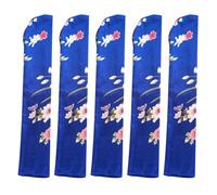 BUBEFSKD Ensemble De 5 Sacs Rangement en Soie pour Éventail Pliant Vintage Imprimé Floral Pochette Protection Les Mains Chinoises Pochette Poche Ordinateur Poche