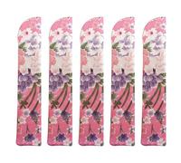BUBEFSKD Ensemble De 5 Sacs Rangement en Soie pour Éventail Pliant Vintage Imprimé Floral Pochette Protection Les Mains Chinoises Pochette Poche Ordinateur Poche