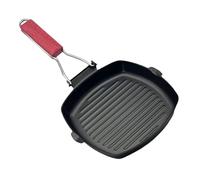 BUBEFSKD Felettes de barbecue pratiques avec surface non brodée, texture en fer raffinée, parfaites pour cuisiner des steaks et des bacons, poêle de cuisson portable
