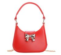 BUBEFSKD Femmes Arcs Sac à Main Élégant Épaule avec Sangle de Chaîne Lune Crossbody Portefeuille Femmes Épaule Beaux Arcs Aisselles Tendance Porte-monnaie avec Courroie de Chaîne, rouge