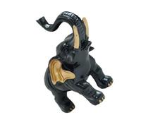 BUBEFSKD Figurine d'éléphant délicate, technologie en résine élégante, décoration parfaite pour étagère de bureau pour les anniversaires, les pendaisons de crémaillère, sculpture symbolique