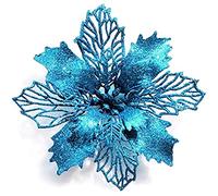 BUBEFSKD Fleurs Artificielles Fleur De Noël Clip Ceinture Décoratif pour Les Décorations d'arbre Noël Fleurs Fête Mariage pour La Maison Guirlande Décor Intérieur Ferme Blanc Bleu Rose