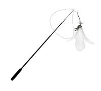 BUBEFSKD for Teaser Wand Interactive pour Jouets Bâtons avec Cloches Plume Chaton S'amusant Exercice Chat Plume Teaser Wand Pet Interactive Toys