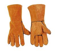 BUBEFSKD Gants De Soudage En Cuir Résistant À La Et Feu Pour Four À Barbecue Poêle Cheminée Et Cuir Vache