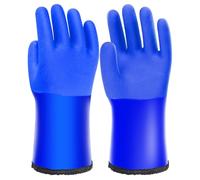 BUBEFSKD Gants résistants à l'hiver - Isolation thermique - Imperméables - Antidérapants - Design en caoutchouc - Pour une utilisation dans des conditions difficiles - 2 gants de protection pour le
