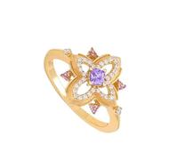 BUBEFSKD Gemstones Bague Déclaration Bague Courts de Date Bijoux Art Bracelet Réglable Idéal Pour Accessoires De Mode Uniques Pourpre Zircon Déclaration