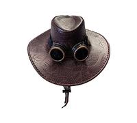 BUBEFSKD Gothiques Cowboy Steampunk Punk Magicien avec lunettes de protection Adulte Femmes Hommes Cosplay Costume Halloween Accessoire Top Headsar Seau