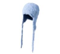BUBEFSKD Hiver Adolescents Protection Oreille Chapeau Foulard Coupe-Vent Trapper Adultes Plein Air Vélo-Trafic Ferroviaire Tricot Chapeaux pour Femmes Adultes et Adolescents, bleu, taille unique