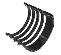 BUBEFSKD Jeu D'extensions De Câbles À Manchon d'alimentation PC 35CM 24 Broches PCIE 8 CPU 4 + 4 Extensions avec Jeu Peignes Construction PC Noirs