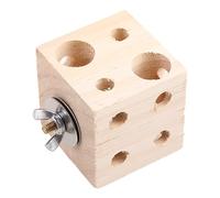 BUBEFSKD Jouet en bois d'oiseau pour mâcher les perroquets, le traitement de table et le puzzle pour poncer les becs, les aliments, la recherche de nourriture, les perruches