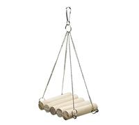 BUBEFSKD Jouet en bois naturel avec crochet - Hamac suspendu pour furet, chinchilla, perroquet, connexion facile à une cage métallique - Balançoire en bois de cochon d'Inde