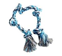 BUBEFSKD Jouet interactif en corde pour chien - 90 cm - Nœud en coton tressé - Soutient le nettoyage des dents - Exercices de mastication - Jouet à mâcher pour animaux de compagnie