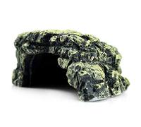 BUBEFSKD Jupe pour reptiles - Grotte arrière - En résine - Haute simulation - Pour petites tortues reptiles et grenouilles - Décoration d'aquarium - 14,7 x 6,5 cm