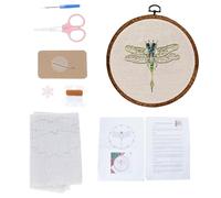 BUBEFSKD Kit de broderie de perles pour débutants, avec couture de leçons de pneus, fils en tissu et aiguilles de décoration de bureau