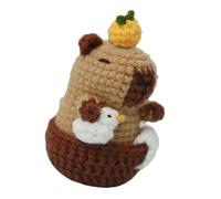 BUBEFSKD Kit de crochet avec porte-clés animal pour débutants, étape par étape