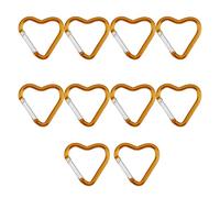 BUBEFSKD Lot de 10 porte-clés élégants en aluminium en forme de cœur pour l'escalade, le camping et les projets Fournissent des boucles d'escalade en plein air, taille unique, comme décrit