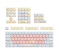 BUBEFSKD Lot de 112 capuchons de clé de clavier - Motif animal de dessin animé - Pour claviers mécaniques 68/75/84/98/100/104/108 - Pour jeux de bureau