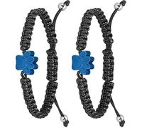 BUBEFSKD Lot de 2 bracelets commémoratifs pour animaux de compagnie en acier, bijoux unisexes réglables pour conserver les souvenirs de cheveux, bracelet souvenir unisexe, taille unique, comme décrit