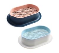 BUBEFSKD Lot de 2 plateaux d'herbe hydroponiques pour chats vivants Herbe Easy Water Culture Solution pour germes et plantes rapides Utilisation Plateau intérieur intérieur