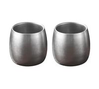 BUBEFSKD Lot de 2 verres à boire en acier inoxydable tasses à double paroi empilables tasses en métal lave-vaisselle eau sûre boisson amis de voyage tasses à café