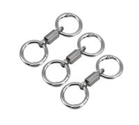 BUBEFSKD Lot de 3 porte-clés à crochet d'escalade simples Chaînes portables Poids léger Anneaux modernes Accessoire de mode Clip léger, Argent (Silver), taille unique