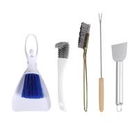 BUBEFSKD Lot de 5 kits de nettoyage pour cage à oiseaux en acier inoxydable Brosse à outils pour éliminer sans effort les excréments et la saleté Petits remèdes pour animaux de compagnie