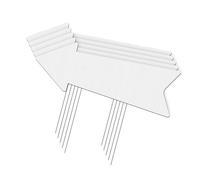 BUBEFSKD Lot de 5 panneaux extérieurs inscriptibles de 38 cm avec piquets de terre résistants aux intempéries pour numéros de maison et chemins de jardin en métal et plastique