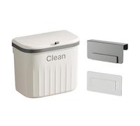 BUBEFSKD Lot de 8 boîtes à déchets de cuisine de 5/12 l - Montage mural - Grande capacité - Avec couvercle suspendu - Pour corbeille décorative de salle de bain