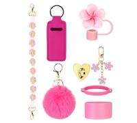 BUBEFSKD Lot de 8 tasses portables Ensemble de personnalisation Tasse unique Décoration de pont de paille de fleurs