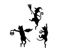 BUBEFSKD Lot de piquets de décoration de jardin en métal - Statues inoxydables pour l'extérieur - Avec design résistant aux intempéries - Pour une présentation toute l'année - Sculptures de parc