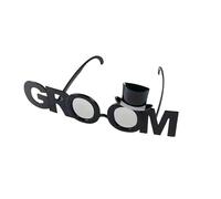 BUBEFSKD Lunettes de fête de mariage vibrantes en plastique Lunettes drôles pour fête de mariage Accessoires de costume d'invités Design sûr et confortable Lunettes de mariage à la mode