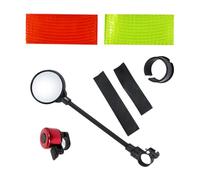 BUBEFSKD Lunettes de rétroviseur de guidon réglables - Rétroviseur grand angle - Remplacement de vélo - Universel - Pour vélo, rétroviseur, support de guidon - Lentille en verre transparent