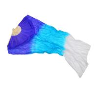 BUBEFSKD Magnifique Éventail De Danse du Ventre en Fausse Soie Voiles Longs Bambou Teint par Nœuds Colorés pour des Performances sur Scène Facile À Contrôler Tissu Léger