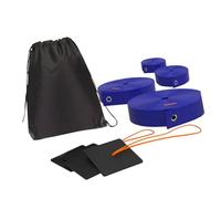 BUBEFSKD Marquages de frontière de volleyball réglables avec ancre de sable et sac en filet de rangement - Ligne de délimitation de plage - Cordon en nylon durable
