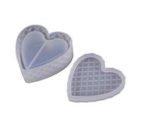 BUBEFSKD Moule De Section Coupée en Forme Coeur Bricolage pour Étui Moule Résine Époxy Boîte Rangement Moules Silicone Artisanat Décoration Bijoux Moules Résine Époxy Royaume-uni